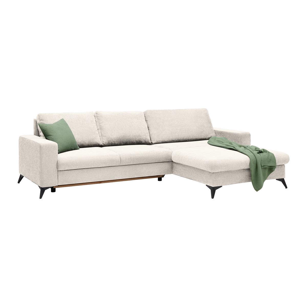 Rohová sedačka SUNNY, oboustranná, ecru - ecru, Moderní, textil (290/87/178cm) - Mömax