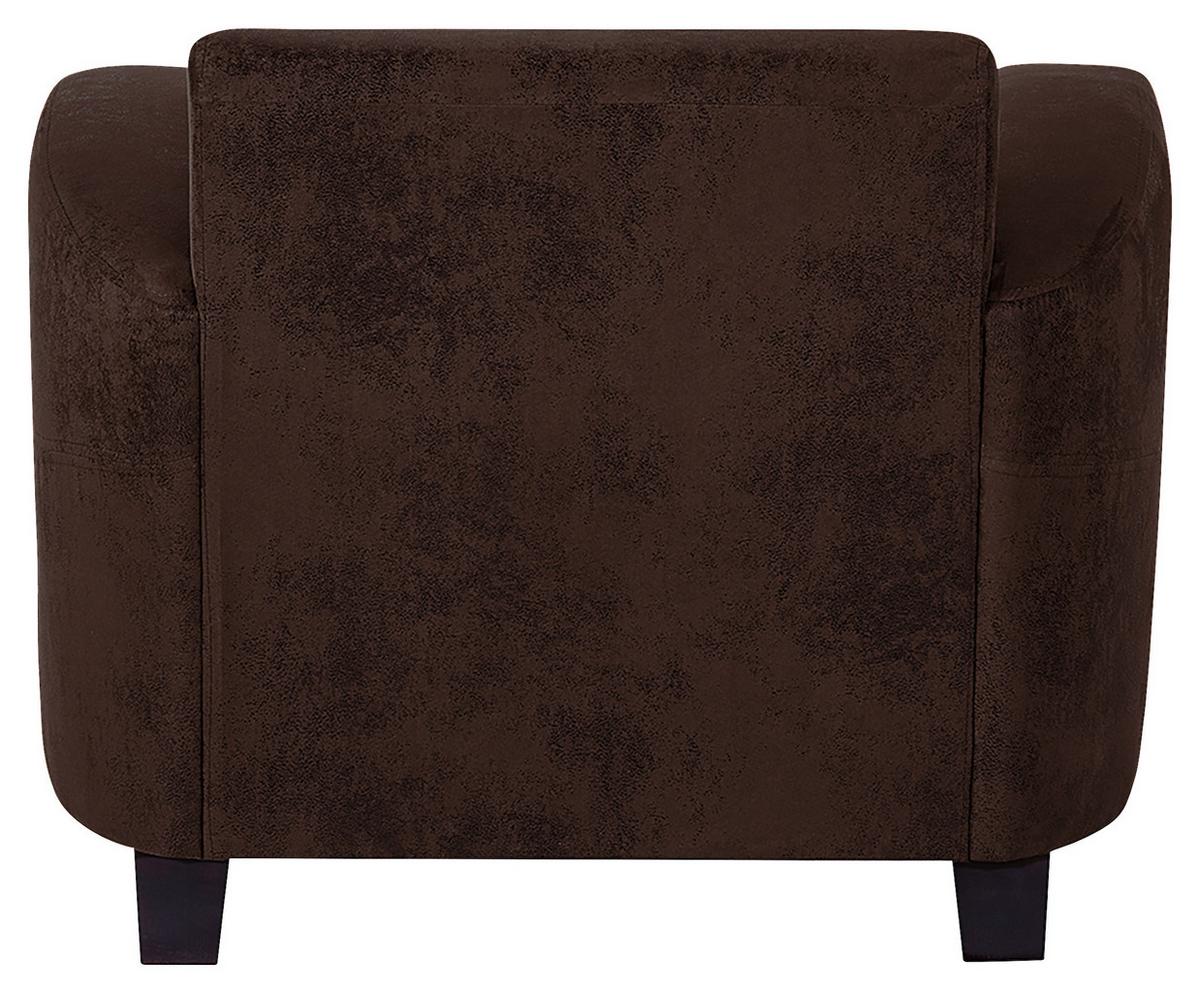 Sitzgarnitur Antis Braun B: 92 Cm - Dunkelbraun, Design, Textil (92/80/89cm) - Livetastic