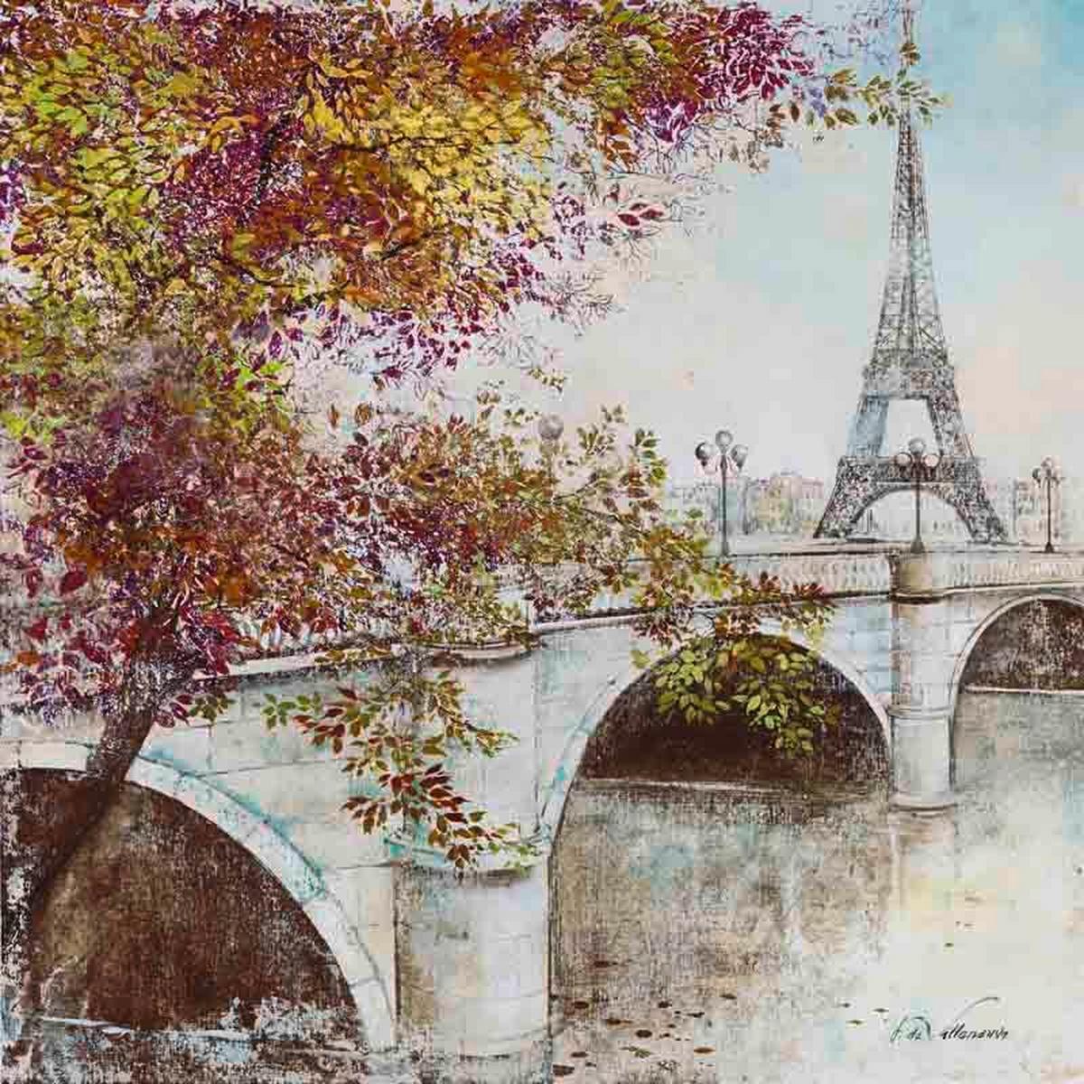 Olajfestmény 35/35cm - többszínű, Basics, textil (35/35cm)