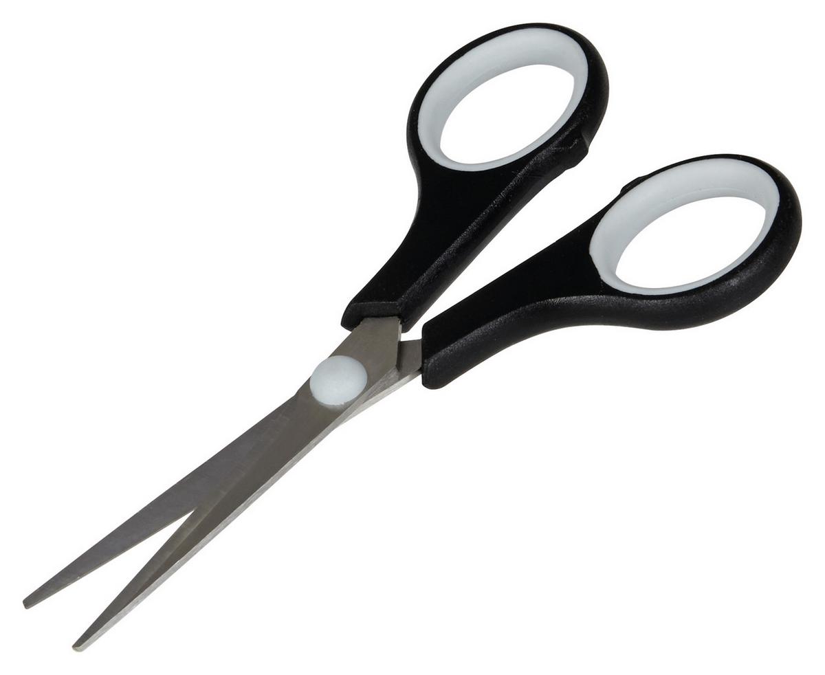 Schere 13 cm Schwarz Mit Kunststoffgriff - KONVENTIONELL, Metall (13cm)