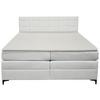 Boxspringbett Mitto mit Topper 180x200 cm - Beige/Schwarz, KONVENTIONELL, Textil/Metall (180/200cm)
