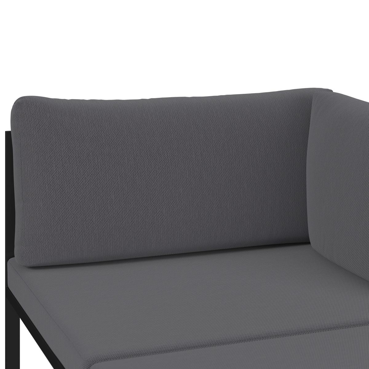 TERASOVÁ SEDACIA SÚPRAVA VALENTINA - čierna/sivá, Modern, kov/textil - Bessagi Garden