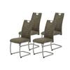 Schwingstuhl-set Ulla S Schlammfarben - Schlammfarben/Edelstahlfarben, MODERN, Textil/Metall (43/98/59cm) - MID.YOU