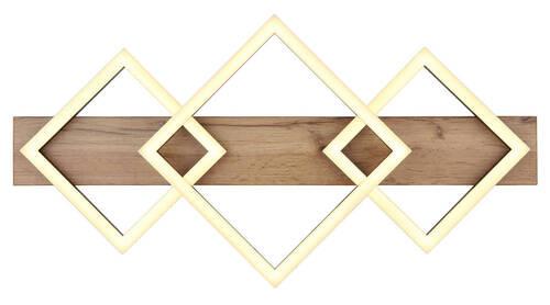 Led Mennyezeti Lámpa 67294d2 - sötétbarna/fekete, Natur, műanyag/faalapú anyag (61/31/8,5cm) - Globo