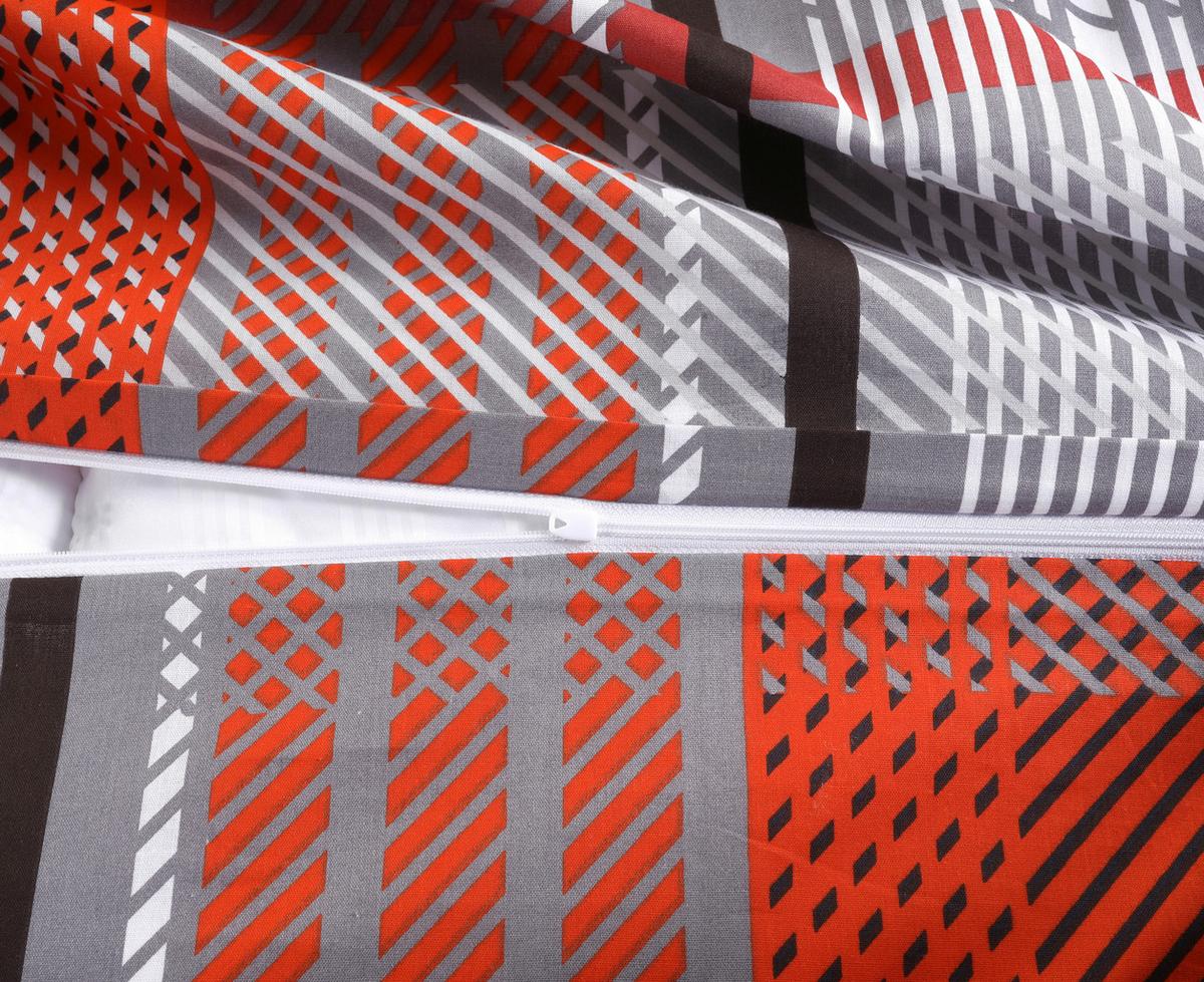 Ágyneműhuzat-garnitúra Ramona - világosszürke/sötétvörös, Modern, textil - Luca Bessoni