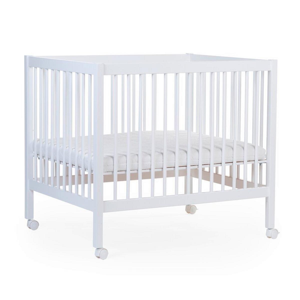Laufgitter Höhenverstellbar Weiß, Inkl. Räder, L: 98 Cm - Weiß, KONVENTIONELL, Holz/Kunststoff (98/78/82cm) - Childhome