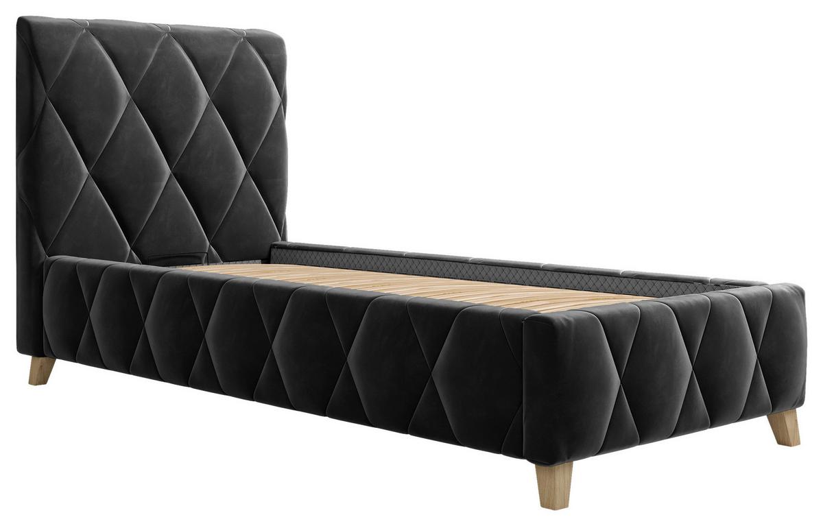 Polsterbett Trivio 80x200 cm Anthrazit - Anthrazit, MODERN, Holz/Holzwerkstoff (80/200cm) - MID.YOU