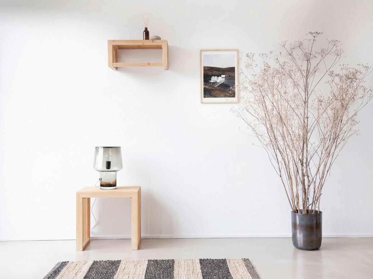 GARDEROBE Naturfarben B: 45cm - Naturfarben, Design, Holz (45/35/43cm) - Livetastic