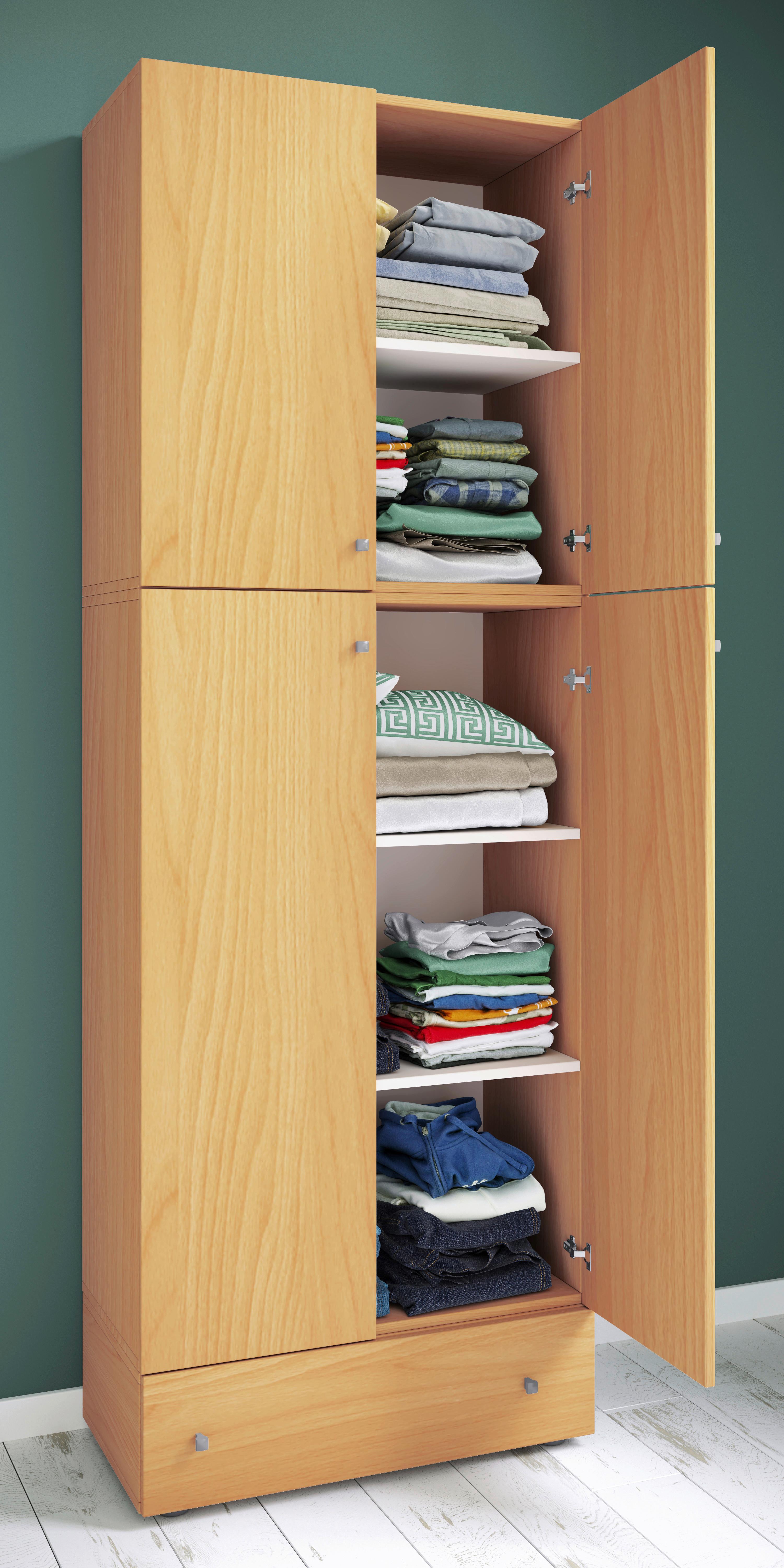 Drehtürenschrank B: 70 cm Lona XXL Buche Dekor - Buchefarben, MODERN, Holzwerkstoff (70/200/39cm) - MID.YOU