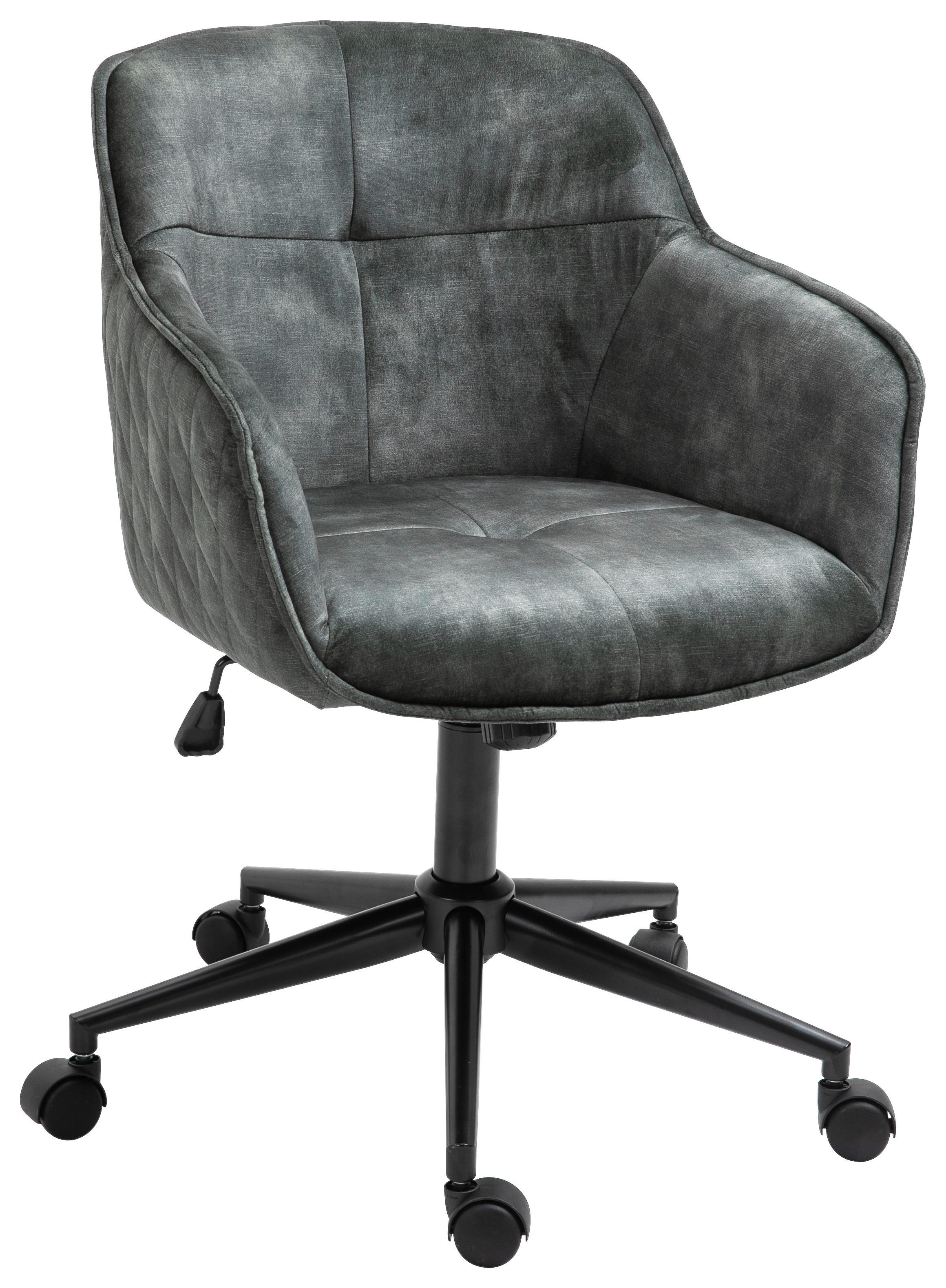 Drehstuhl Watson - Schwarz/Grün, MODERN, Kunststoff/Textil (57/91/58cm) - Livetastic
