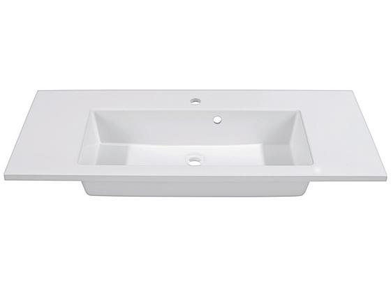 Waschbecken Denia - Weiß, MODERN, Keramik (105/16/46cm) Waschbecken Denia - Weiß, MODERN, Keramik (105/16/46cm)