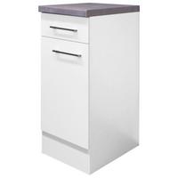 Kuchyňská spodní skříňka Neo bílá - bílá/barvy nerez oceli, Moderní, kov/kompozitní dřevo (30/86/60cm) - FlexWell