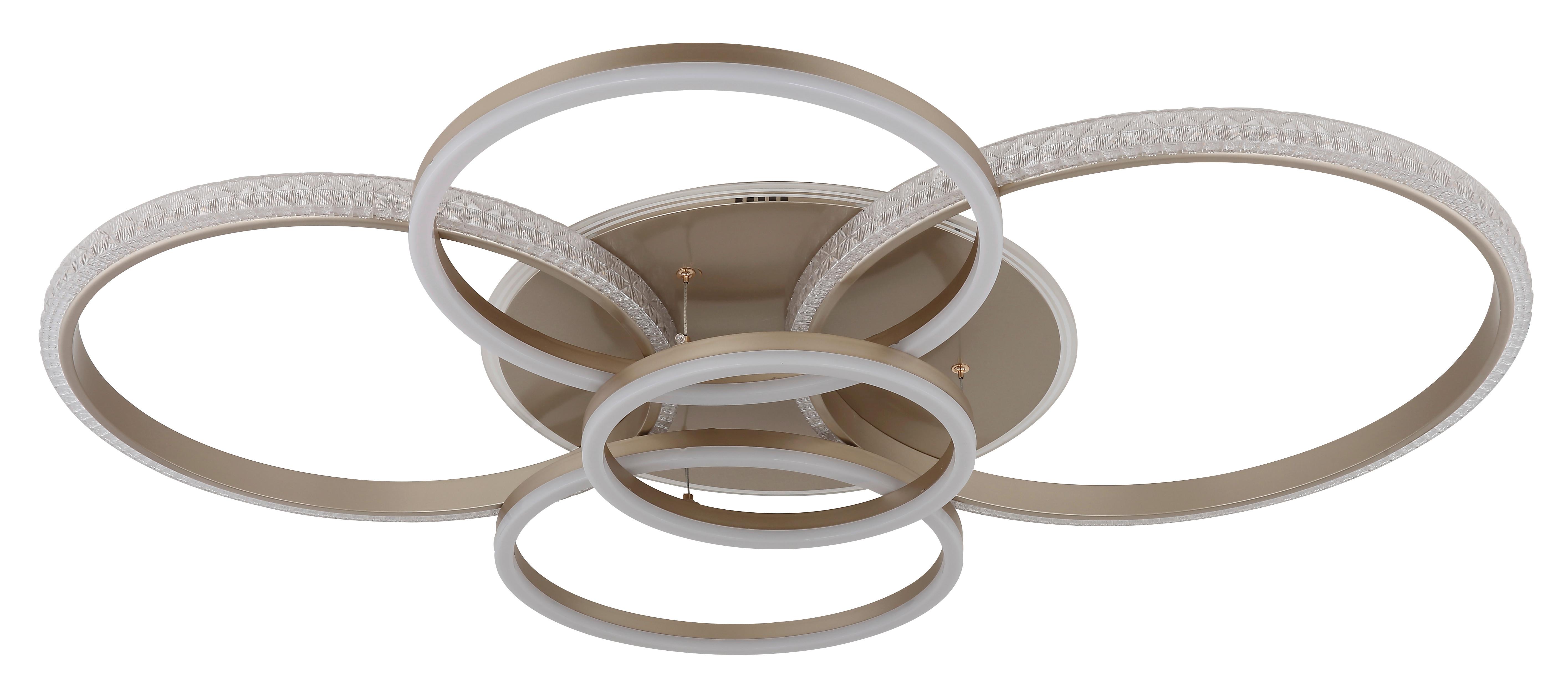 STROPNÉ LED SVIETIDLO LORELEI - číra/šampanská, Design, kov/plast (110/88/12cm) - Globo