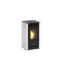 Pelletofen Maui Weiß Metall 6 kW, WI-FI-FÄHIG - Weiß, Basics, Metall (46/84/53cm)