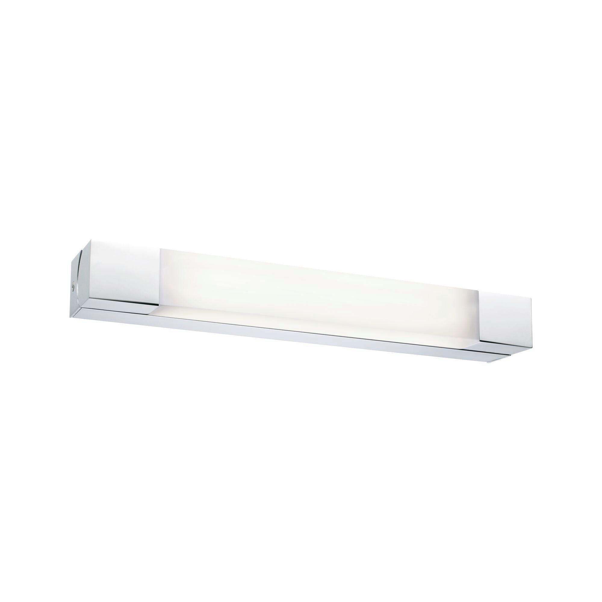 Spiegelleuchte Ip44 Länglich Chromfarben/Weiß Led - Chromfarben/Weiß, Basics, Kunststoff/Metall (4,5cm) - Paulmann