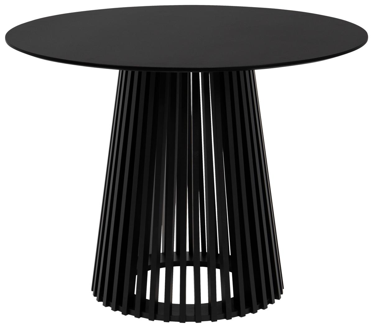 Esstisch Garle 81a Mdf Schwarz, B: 100cm - Schwarz, Basics, Holzwerkstoff (100/75/100cm)