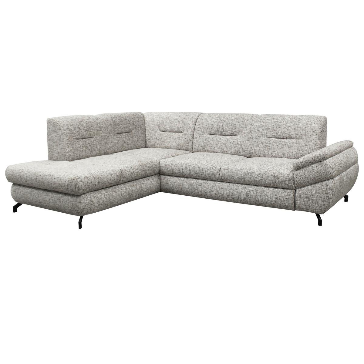 Ecksofa Imo Beige 201x274 cm - Beige/Schwarz, Design, Textil (201/274cm) - MID.YOU