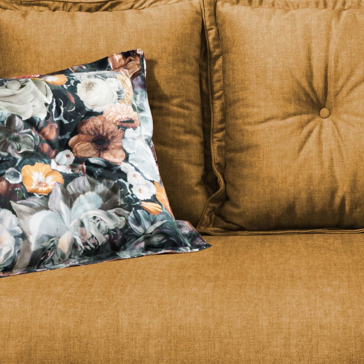 2,5-sitzer-sofa Baggio Mit Kissen Koralle - Gelb/Multicolor, MODERN, Holz/Textil (196/94/103cm) - Livetastic