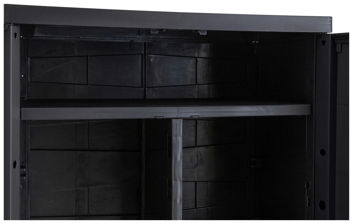 Geräteschrank 66/172/40 cm - Anthrazit, Basics, Kunststoff (66/172/40cm)