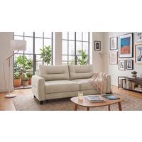 Schlafsofa Rio Creme, B: 192cm - Creme/Schwarz, MODERN, Textil (192/83/99cm) - MID.YOU