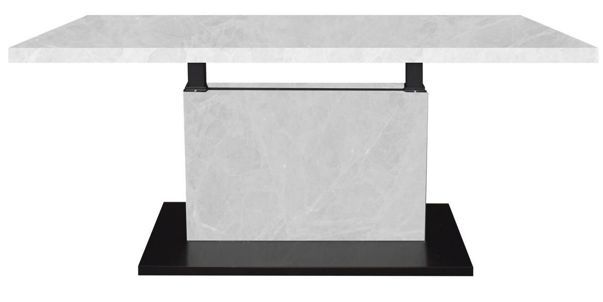 Couchtisch Lift Schwarz/Weiß B. 120 cm - Schwarz/Eiche Artisan, Design, Holzwerkstoff/Metall (120/55-69/70cm) - MID.YOU