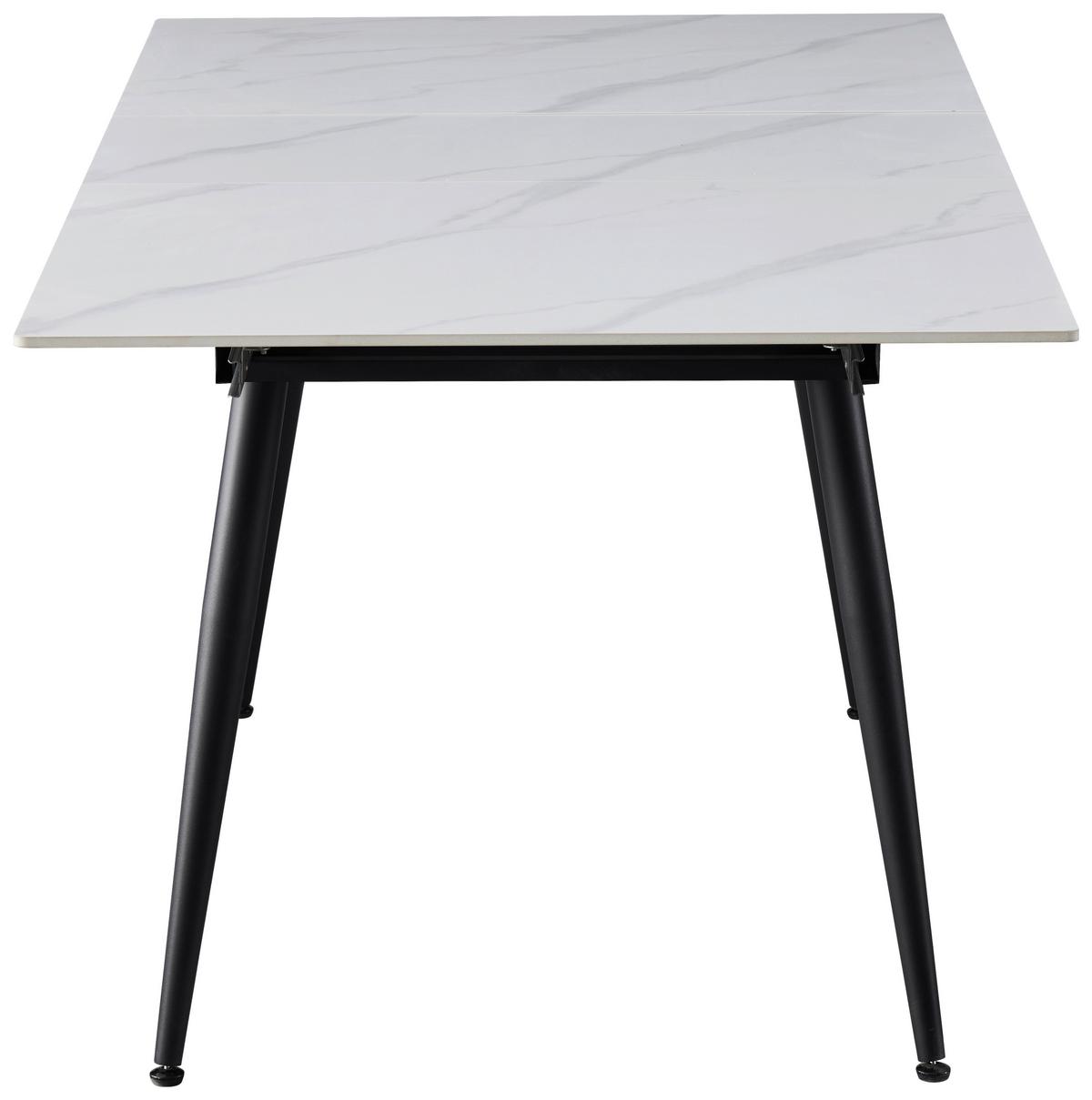 Kihúzható Asztal Otti 140 Az - fekete/fehér, Modern, fém/kerámia (140-180/75/90cm)