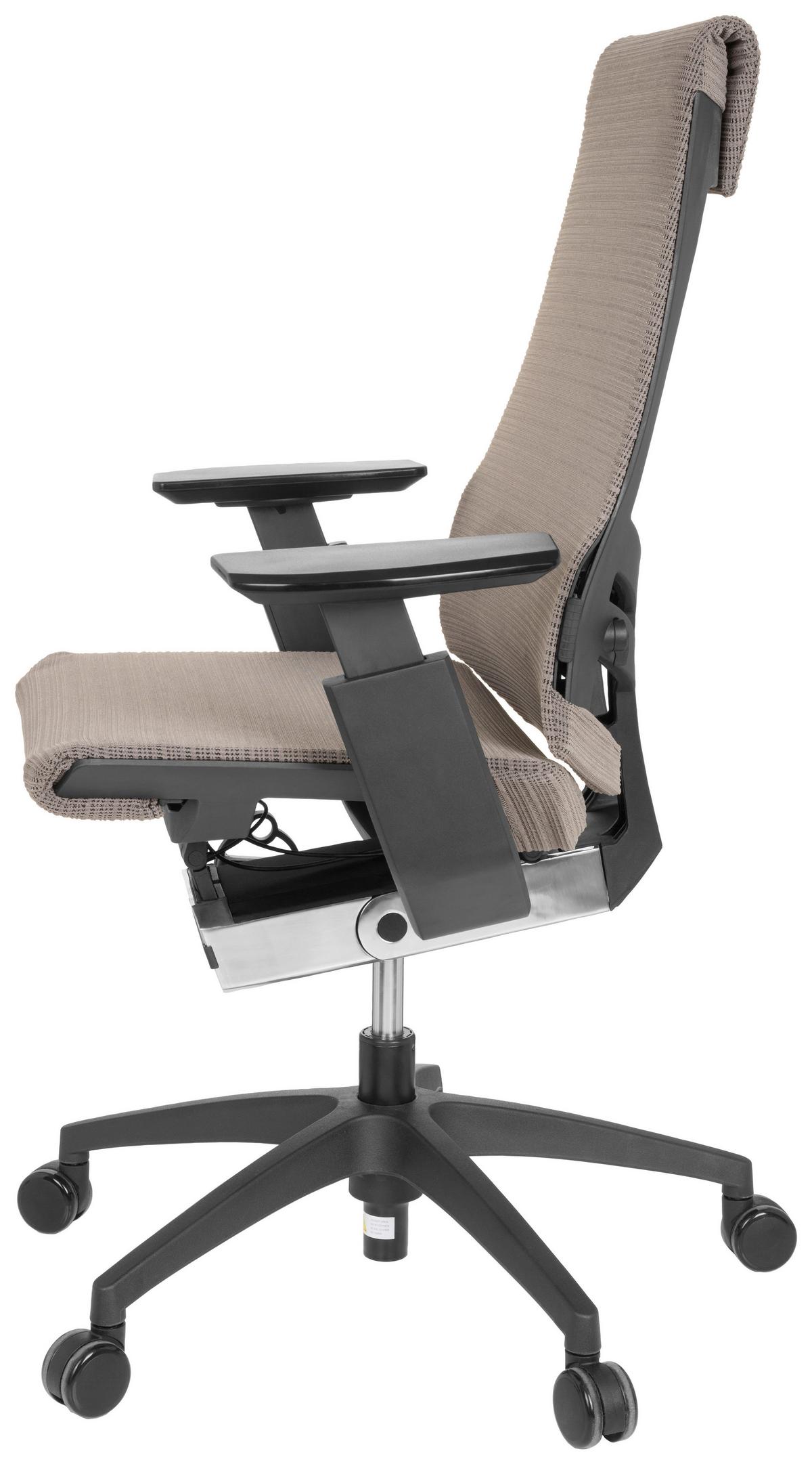 Drehstuhl Genidia Smart Black Grau - Schwarz/Grau, MODERN, Kunststoff/Textil (70/112/55cm) - MID.YOU