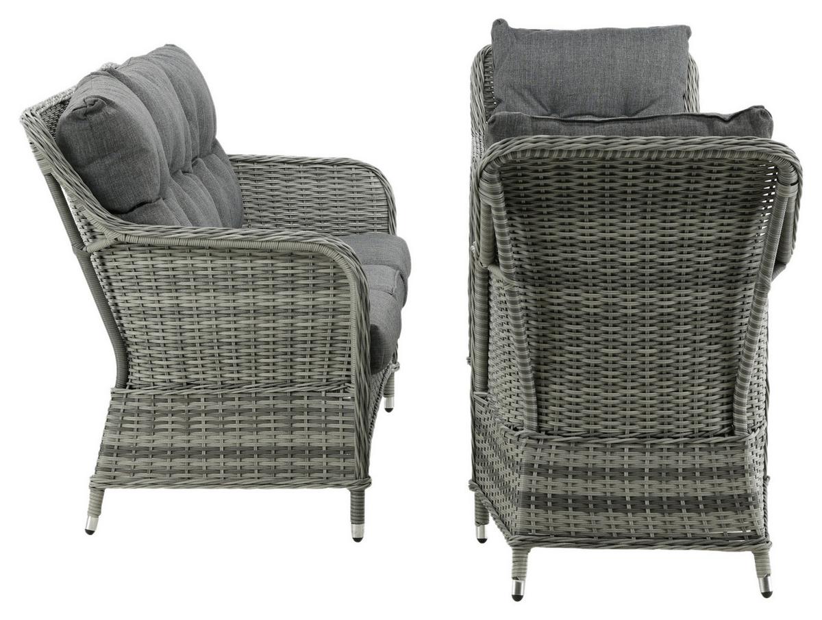 Loungegarnitur Vikelund - Grau, KONVENTIONELL, Holz - Gardenson