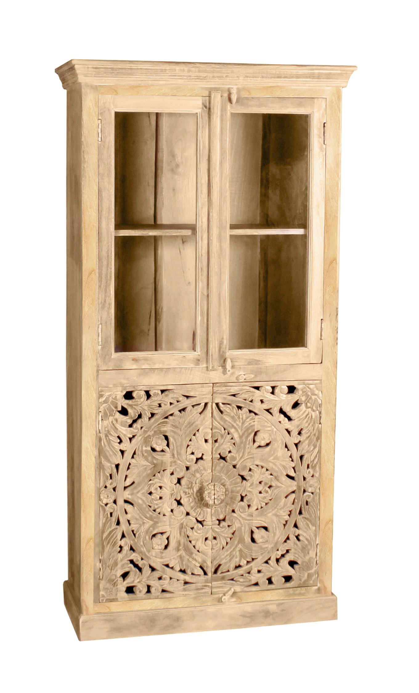 VITRINE Naturfarben B: 90cm - Naturfarben, Design, Holz (90/180/45cm) - MID.YOU
