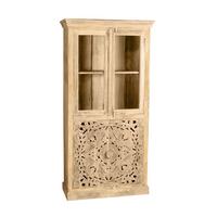 VITRINE Naturfarben B: 90cm - Naturfarben, Design, Holz (90/180/45cm) - MID.YOU