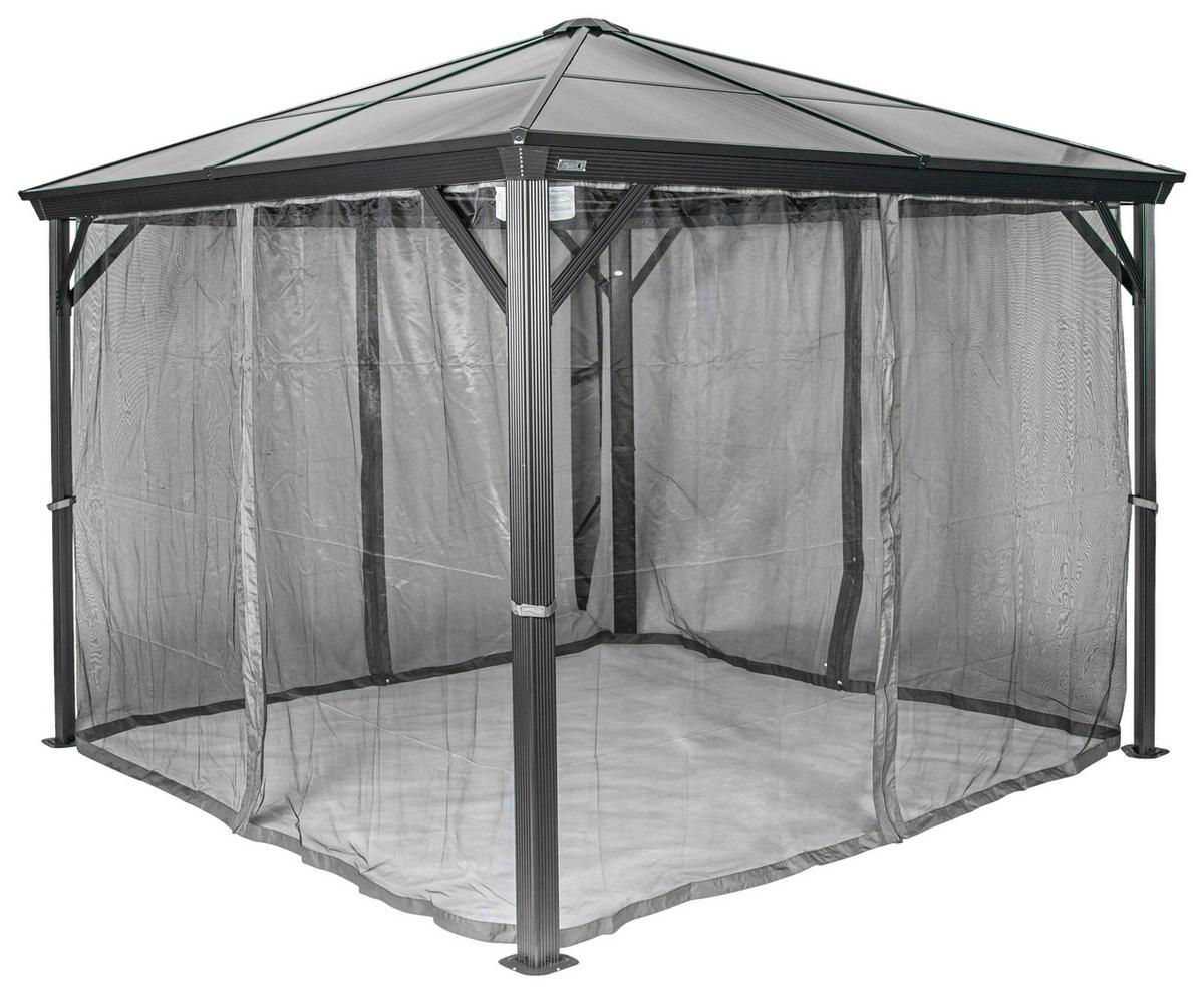 Pavillon Verona 298x298 Cm Wetterfest Gartenpavvilon - Anthrazit, Basics, Kunststoff/Metall (298/261/298cm)