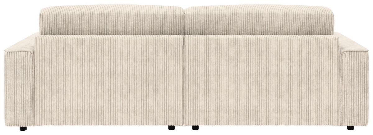 Ecksofa Chance, Creme S:265x164 cm - Creme/Schwarz, MODERN, Textil (265/164cm) - Trendmanufaktur