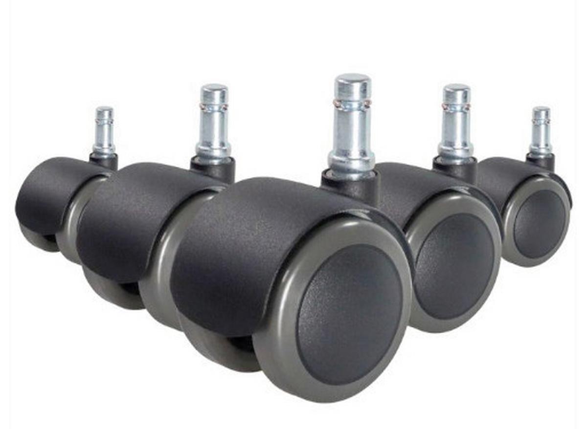 Drehstuhlrolle Rolo Fix - Schwarz, Basics, Kunststoff (5/6,1/5cm) - MID.YOU