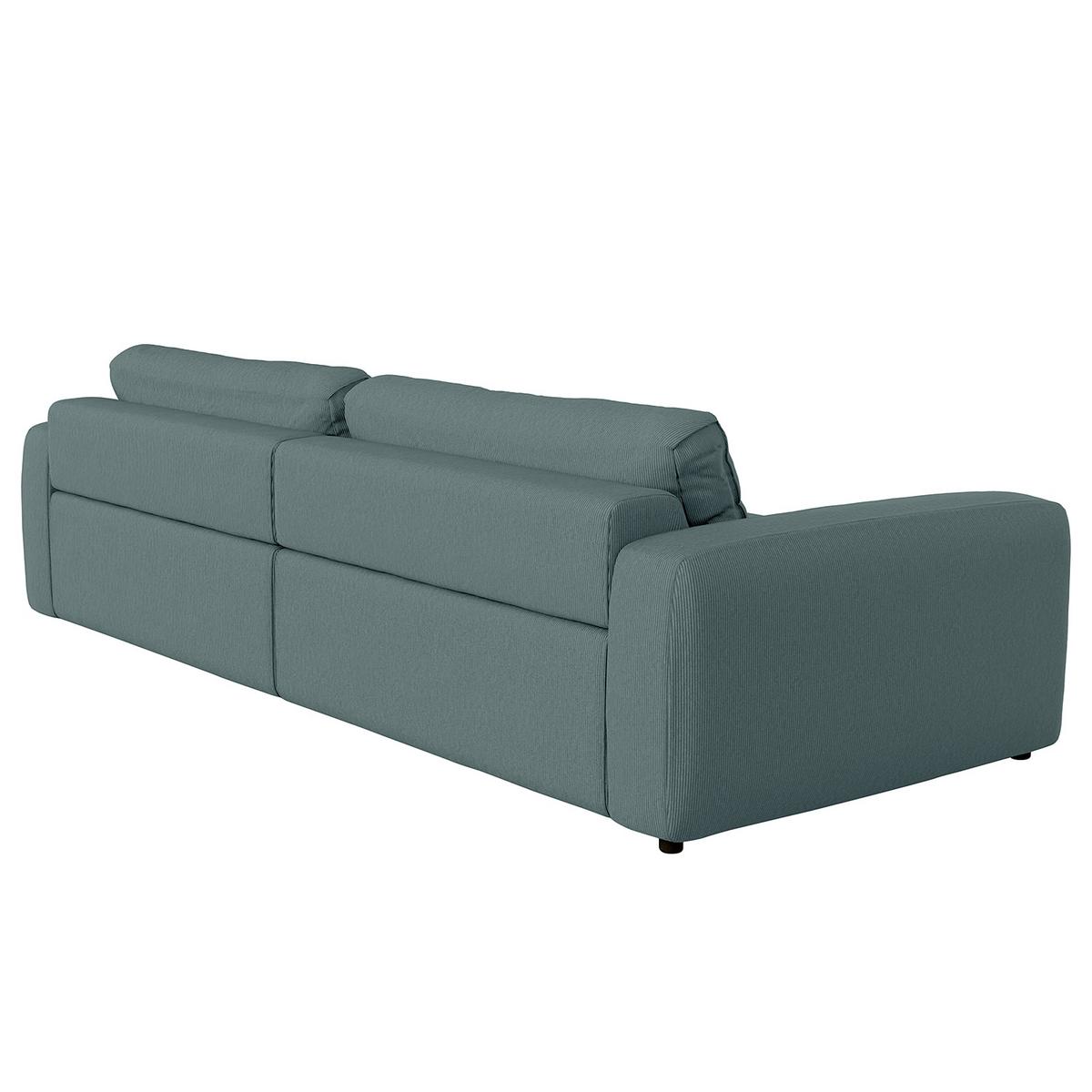 Bigsofa Bourbon Blaugrau B: 264 Cm - Blaugrau/Schwarz, MODERN, Textil (264/84/125cm) - Trendmanufaktur