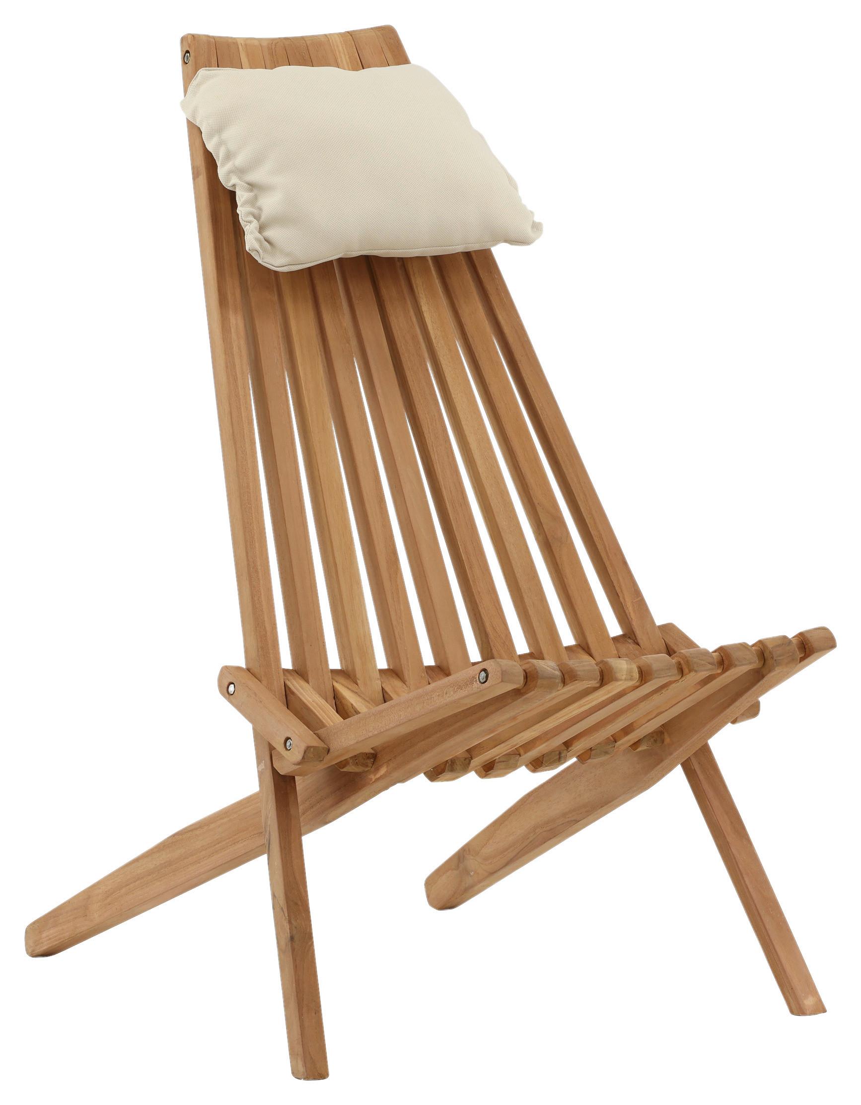 Loungesessel Kenya - Goldfarben, KONVENTIONELL, Holz (86/100/68cm) - Gardenson