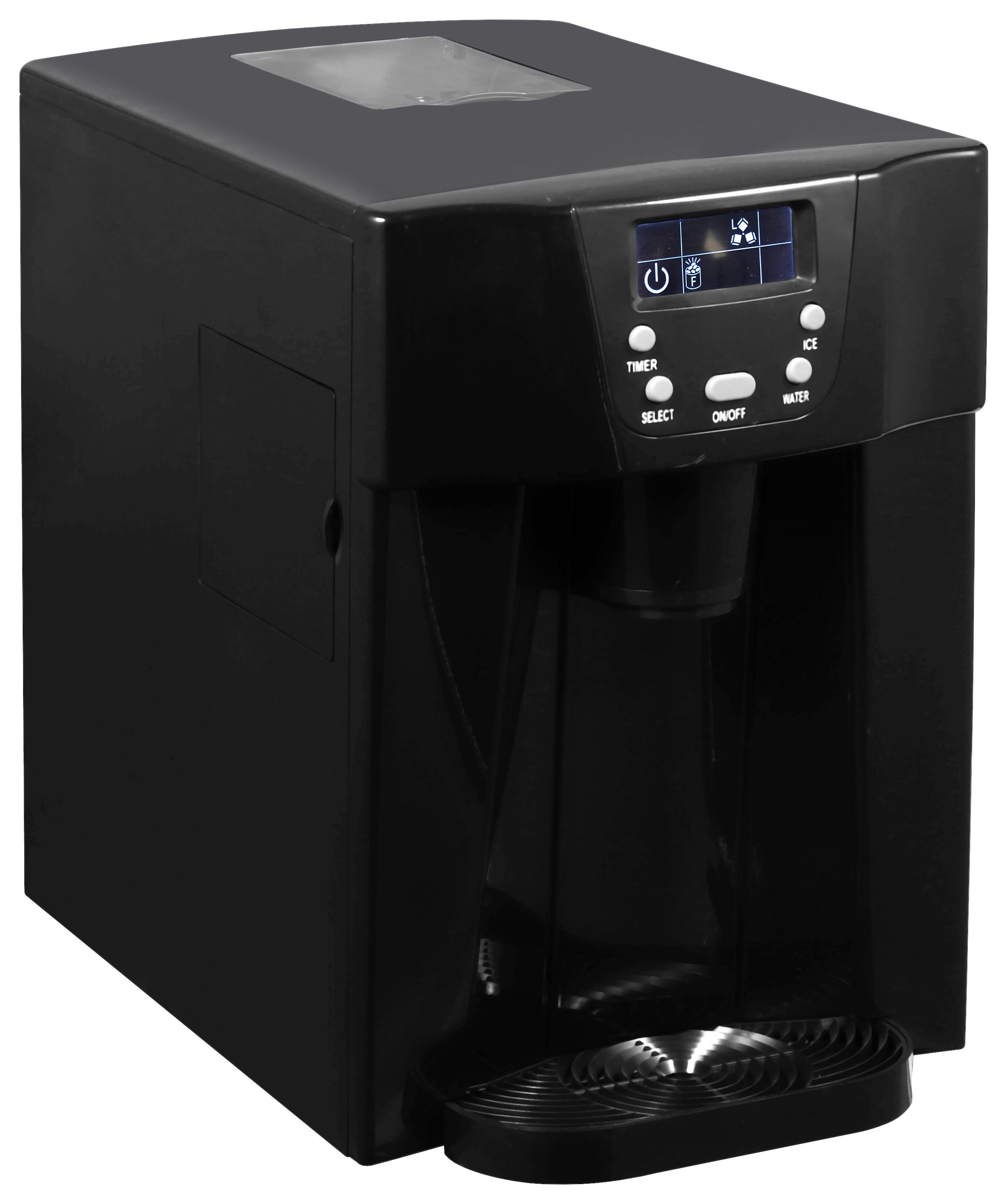 Eiswürfelmaschine Nabo Em 12 Kg/24 H mit LED-Anzeige - Schwarz, MODERN, Kunststoff/Metall (25,2/38,9/36,3cm)
