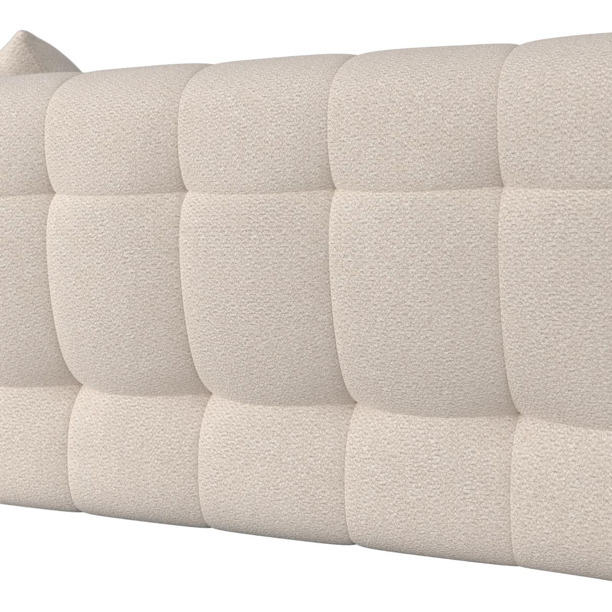 Sedací souprava MAGDA, oboustranná, bílé buklé - černá/krémová, Moderní, dřevo/textil (268/71/157cm) - Bessagi Home