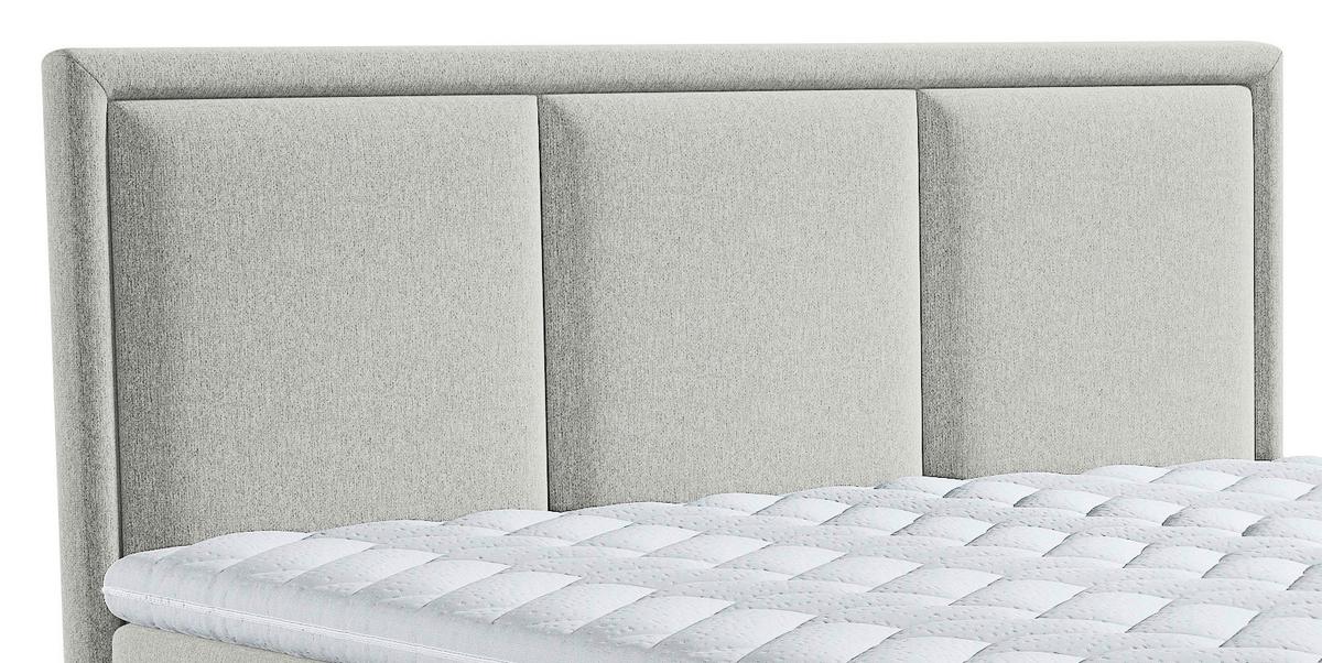 Boxspringbett Swing K - Hellgrau, Design, Textil (180/220cm) - MID.YOU