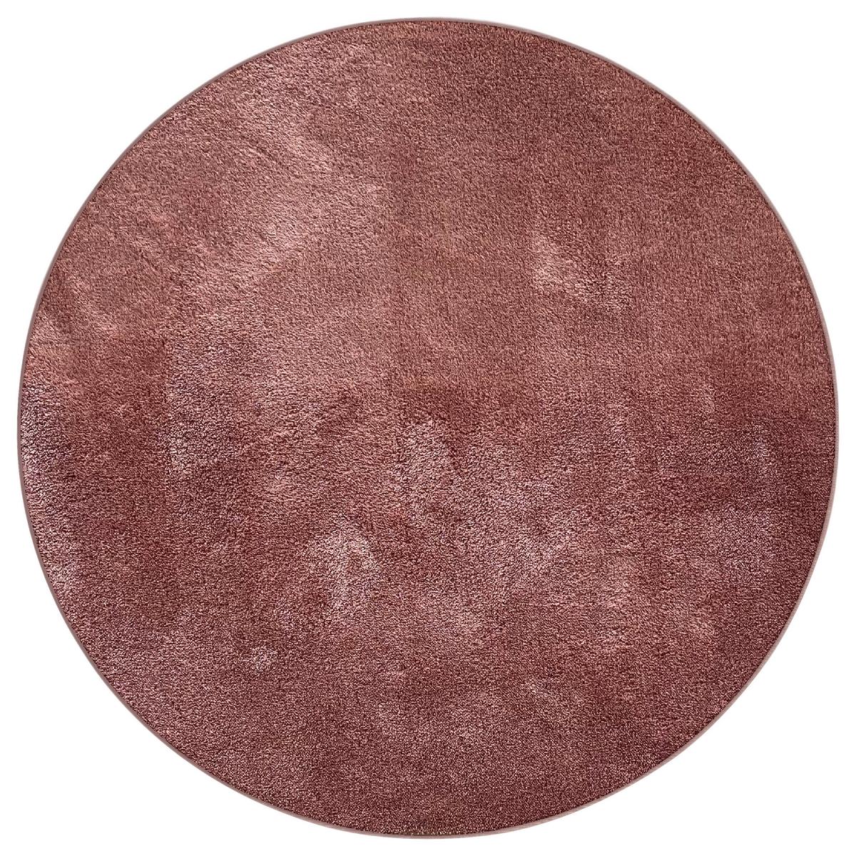 Hochflorteppich Rund Pink Hilaria Ø 80 Cm - Pink, ROMANTIK / LANDHAUS, Textil (80cm) - James Wood