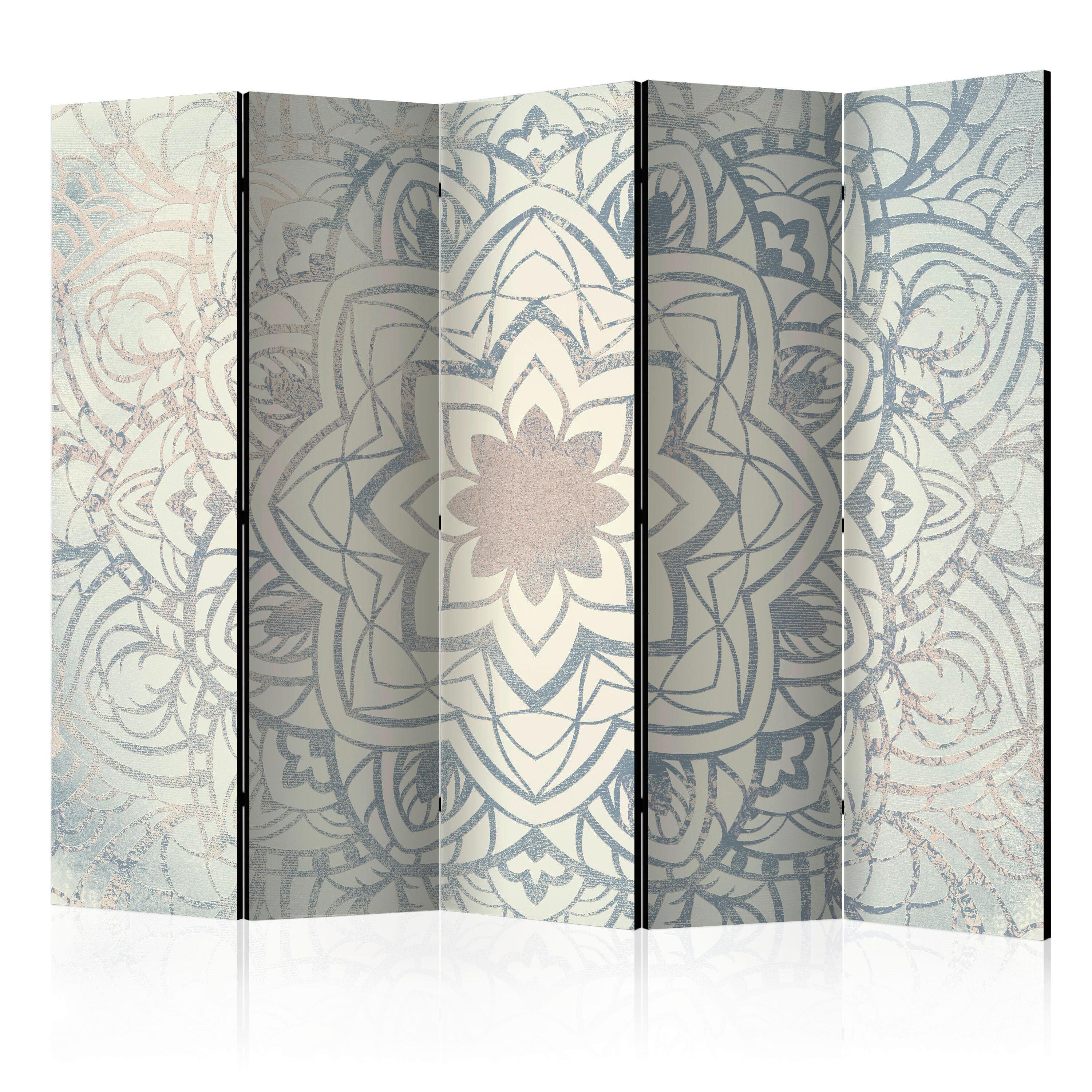 PARAVENT Grau Beige B: 225 cm - Beige/Grau, Basics, Holz/Textil (225/172/3cm) - artgeist