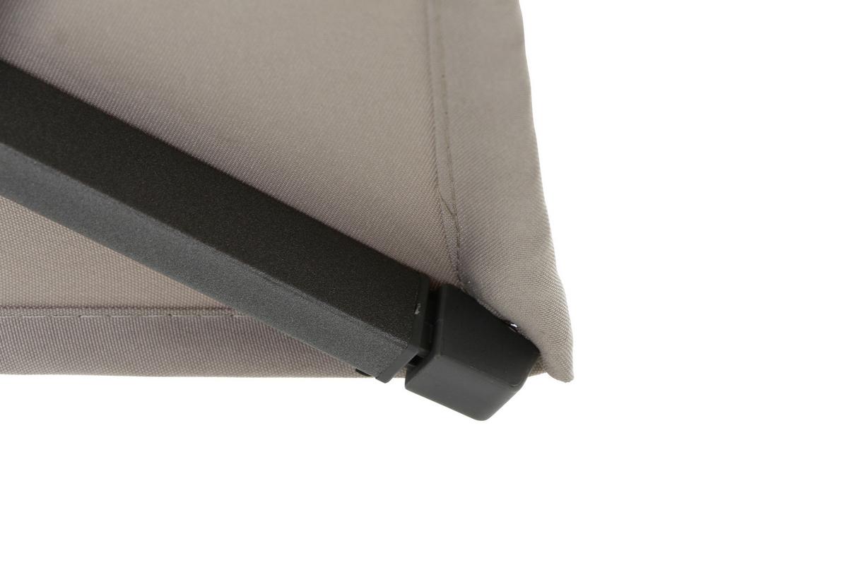 Sonnenschirm Ø 350 cm Anthrazit/Taupe - Taupe/Anthrazit, KONVENTIONELL, Textil/Metall (350/350cm) - Siena Garden