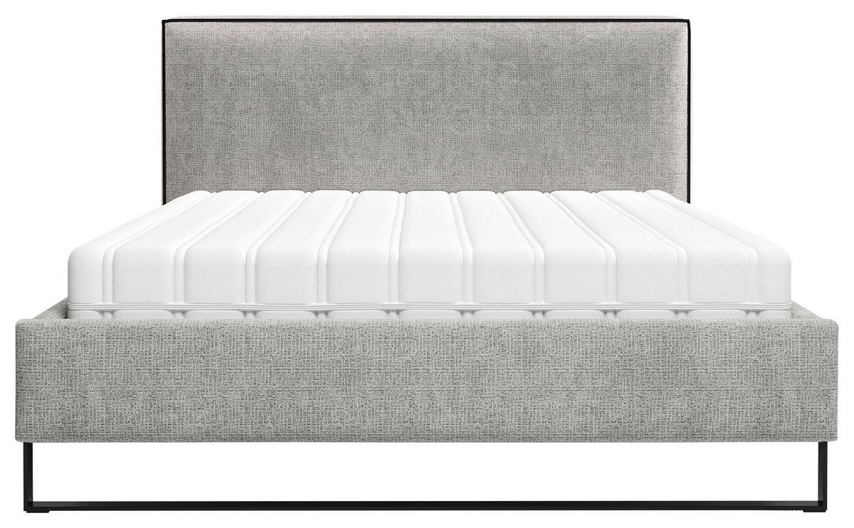 Polsterbett Winter Beige Lf: 180x200 Cm - Beige/Schwarz, MODERN, Holz/Holzwerkstoff (180/200cm) - MID.YOU