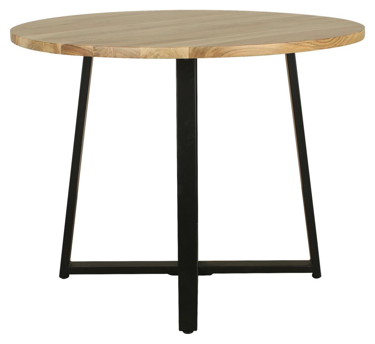 Esstisch Arrow - Schwarz/Akaziefarben, MODERN, Holz/Metall (100/100/77cm) - MID.YOU