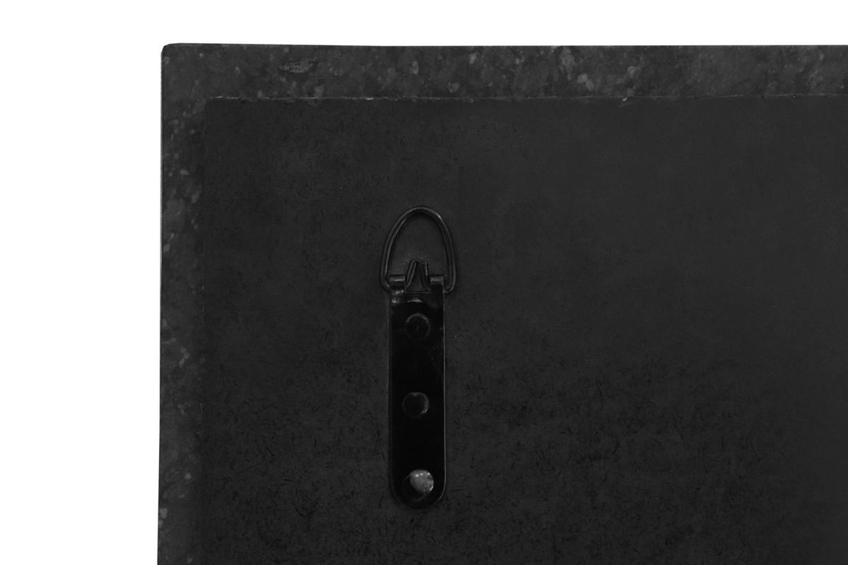 Nástenné zrkadlo, čierna - čierna/zlatá, Basics, kompozitné drevo/kameň (41/41/2cm) - MID.YOU