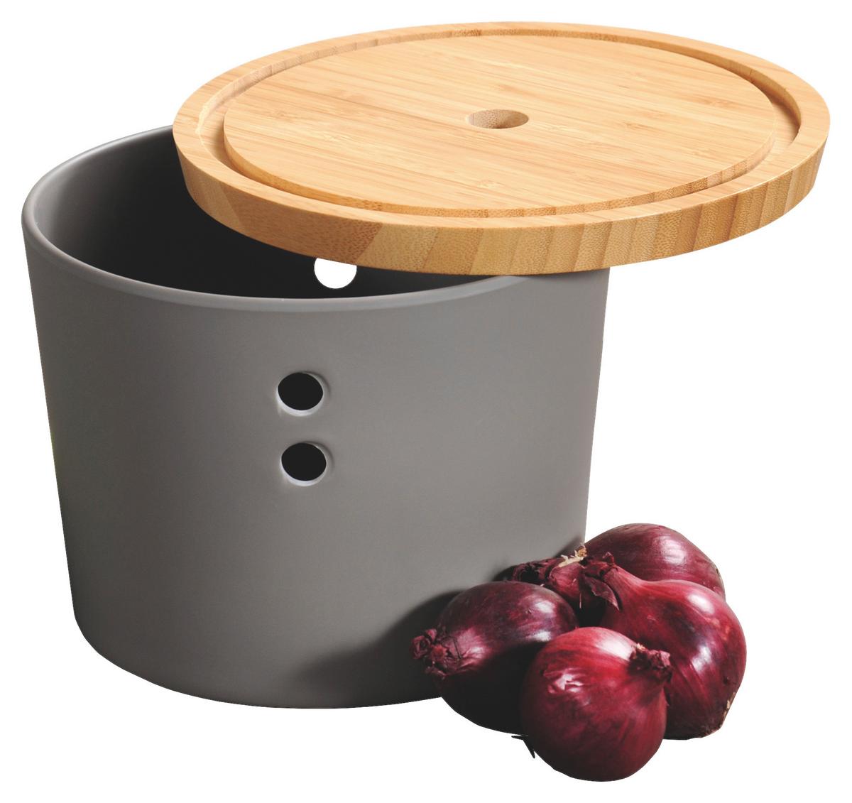 Vorratsdose Lebensmittelecht - Grau, Basics, Holz/Kunststoff (19/15,5cm) - Kesper