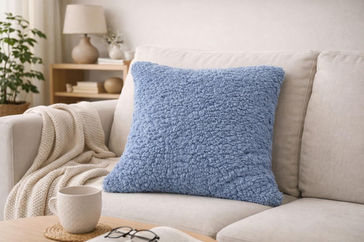 ZIERKISSEN VERONIKA - Blau, KONVENTIONELL, Textil (40/40cm) - Ondega