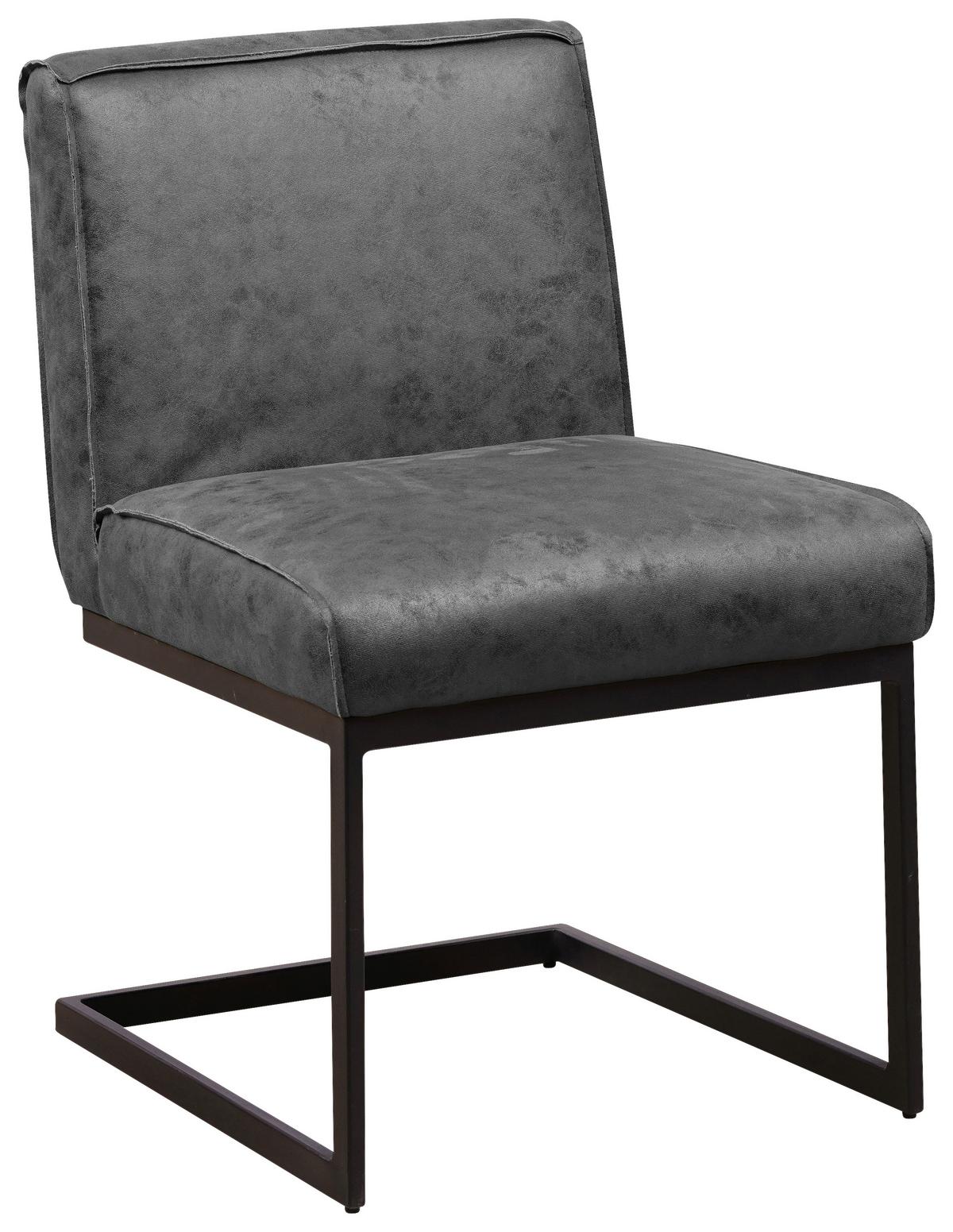 Schwingstuhl-Set Benji Anthrazit - Anthrazit, KONVENTIONELL, Textil/Metall (53/81/61cm) - MID.YOU