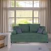 Schlafsofa Toni Petrol B: 200 cm - Petrol/Schwarz, Design, Holzwerkstoff/Textil (200/90/103cm) - P & B