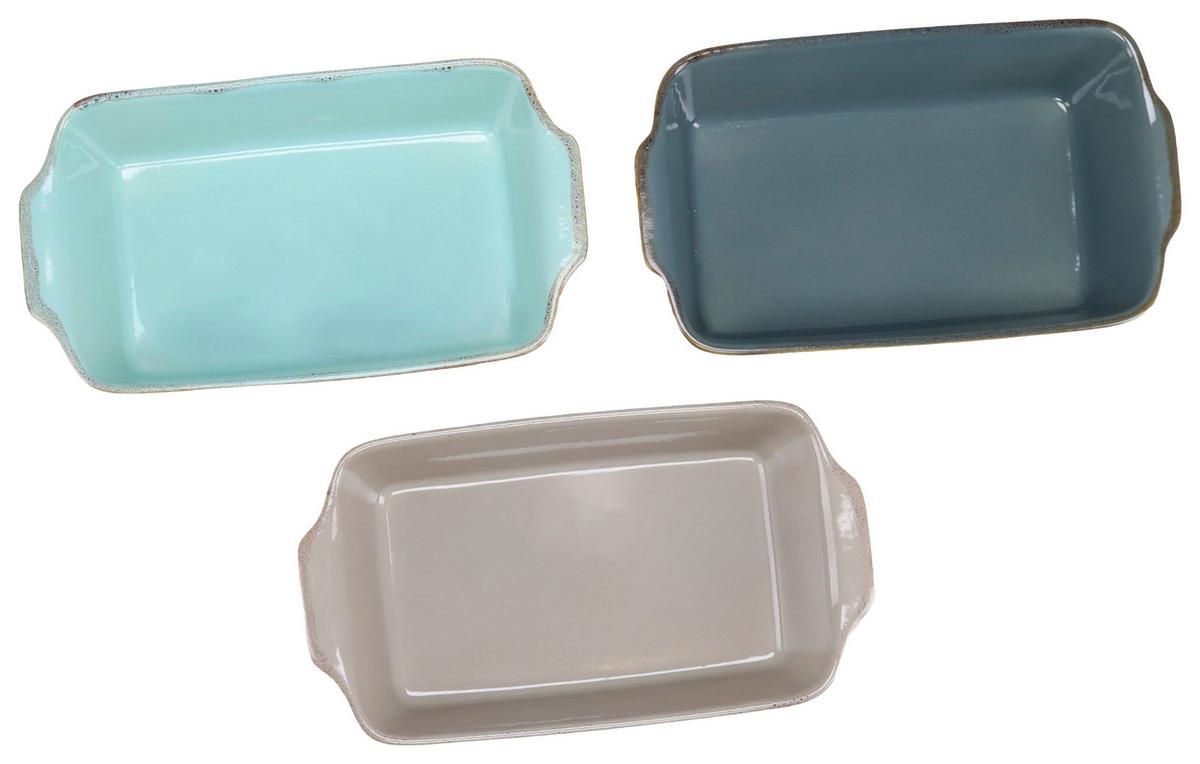 Auflaufform Keramik Classic Vintage Türkis 34x20x7,5 cm - Türkis, KONVENTIONELL, Keramik (34/20/7,5cm) - Creatable