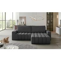 Ecksofa Bonett Anthrazit S: 250x175 Cm - Anthrazit/Schwarz, Design, Textil (250/175cm) - MID.YOU